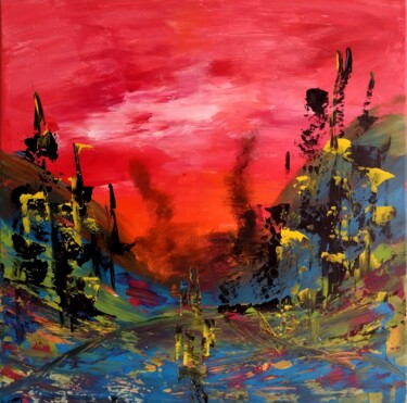 Painting titled "Heaven burn" by Burkhard Baier, Original Artwork, Acrylic