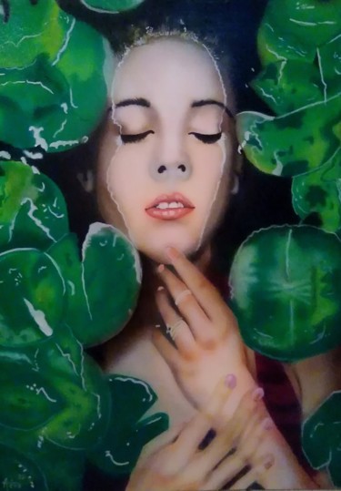Peinture intitulée "Nenuphard" par Aéro, Œuvre d'art originale, Acrylique Monté sur Châssis en bois