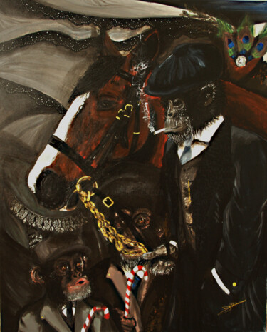 Peinture intitulée "King of Cheltenham" par Kevin Bardin, Œuvre d'art originale, Acrylique