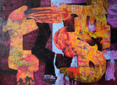 Peinture intitulée "agression" par Philippe Jullien, Œuvre d'art originale, Acrylique
