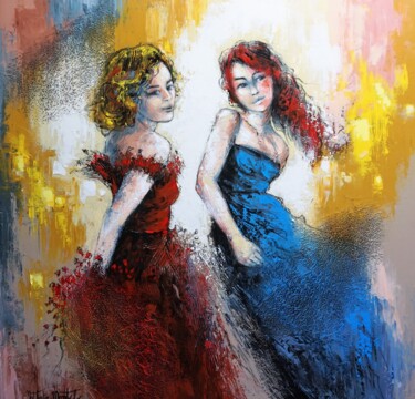 belle soirée. Nathalie Montel Peinture intitulée "belle soirée. Natha…" par Nathalie Montel, Œuvre d'art originale, Acrylique Monté sur Châssis en bois