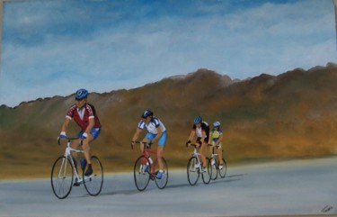 Peinture intitulée "tour de France" par Frederique Reffet, Œuvre d'art originale, Acrylique