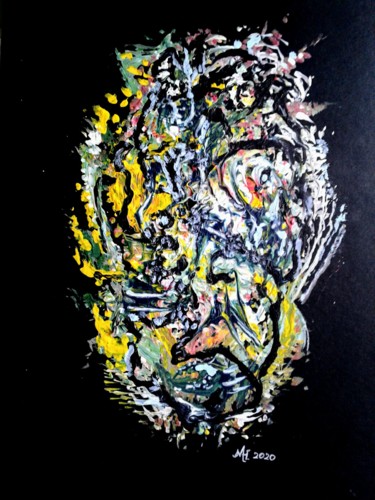 Schilderij getiteld "Disturbed" door Marianne Huizinga, Origineel Kunstwerk, Acryl