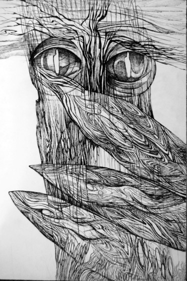 Рисунок под названием "без названия_34" - Oksana Prudnikova, Подлинное произведение искусства, Гелевая ручка