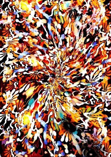 Digital Arts titled "Japanese Abstract I" by Mehata, Original Artwork, Digital Painting