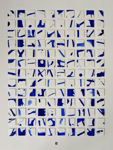 绘画 标题为“Evasion bleue” 由Pascale Tabard, 原创艺术品, 颜料