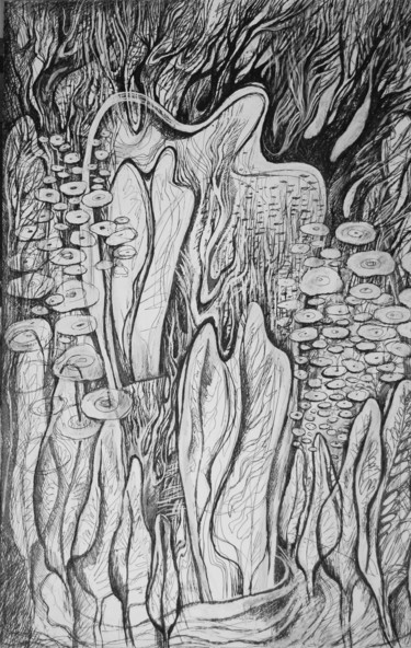 Рисунок под названием "творення всесвіту_11" - Oksana Prudnikova, Подлинное произведение искусства, Гелевая ручка