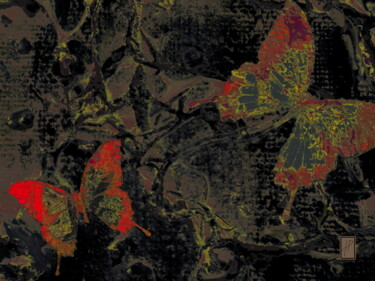 数字艺术 标题为“papillons 3  Butter…” 由Hélène Patris, 原创艺术品, 数字油画