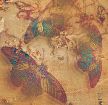 数字艺术 标题为“Papillons 4  Butter…” 由Hélène Patris, 原创艺术品, 数字油画