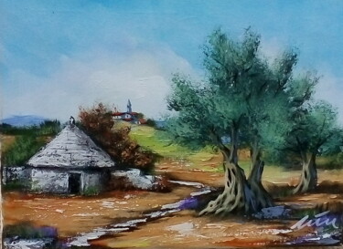 Landscape in Croatia, Acrylic painting on canvas 绘画 标题为“Landscape in Croati…” 由Filip Petrovic, 原创艺术品, 丙烯