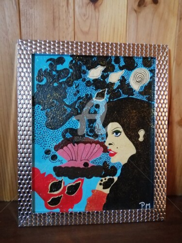Peinture intitulée "Aux sources de l'im…" par Priscillia Mortier (P.M) Josepha040, Œuvre d'art originale, Acrylique