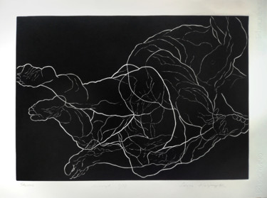 印花与版画 标题为“Starcie” 由Luiza Kasprzyk, 原创艺术品, Linocuts