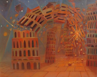 绘画 标题为“La chute” 由Xavier Froissart, 原创艺术品, 油