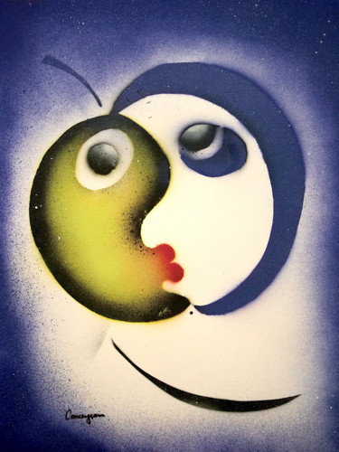 「46」というタイトルの絵画 Conceycamによって, オリジナルのアートワーク, スプレー式塗料