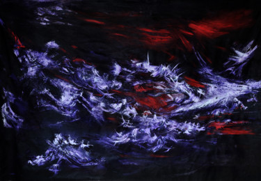 Painting titled "ABSTRACT janvier 20…" by Yann Pelcat, Original Artwork, Oil