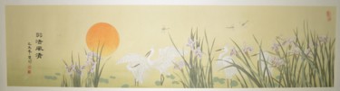 Painting titled "Clean feathers, cle…" by Huizhen Zhang Zhang Hui Zhen, Original Artwork, Pigments