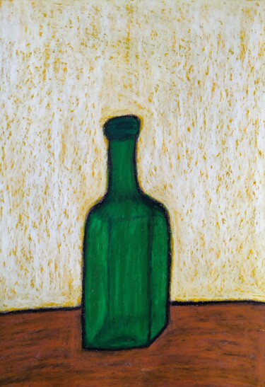 제목이 "GREEN BOTTLE"인 그림 Анна Жулева로, 원작, 파스텔