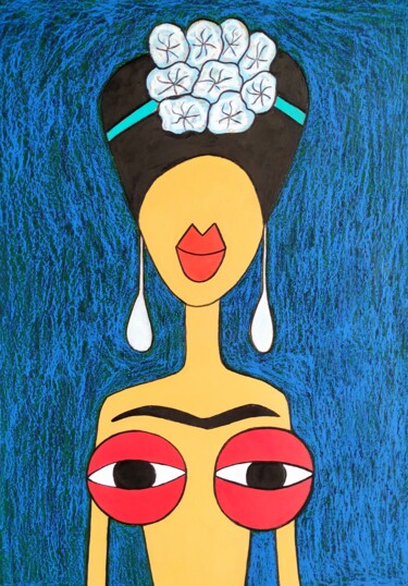Drawing titled "MY TITS LOVE FRIDA(…" by Anna Zhuleva, Original Artwork, Pastel