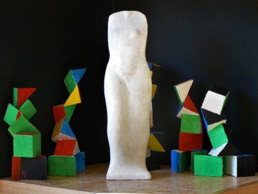 Sculpture intitulée "Vénus et ses copains" par Pascal Borgo, Œuvre d'art originale, Bois