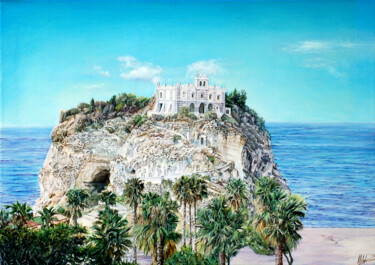 Peinture intitulée "Cattedrale di Tropea" par Michelangelo Rossi, Œuvre d'art originale, Huile