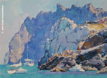Pintura titulada "Cala San Vicente XVI" por Alex Hook Krioutchkov, Obra de arte original, Oleo Montado en Bastidor de camill…