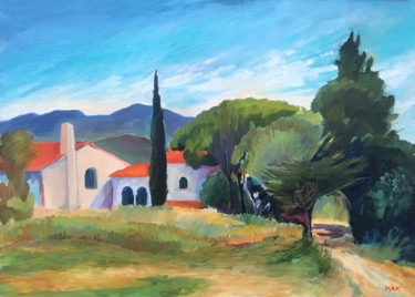 Spain. Once on a Sunny Day Painting titled "Spain. Once on a Su…" by Irina Makarova, Original Artwork, Oil Mounted on Wood Stretcher frame