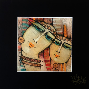 Peinture intitulée "MA FILLE" par Albena Vatcheva, Œuvre d'art originale, Huile