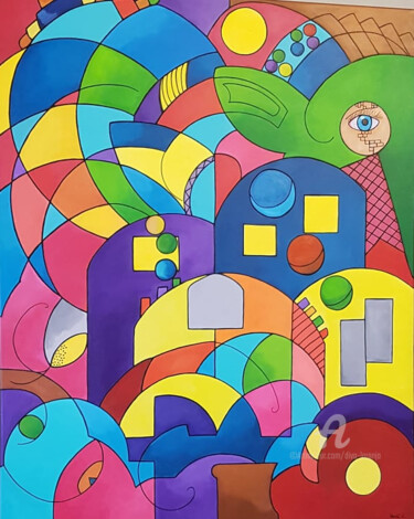 제목이 "Colourful trip"인 미술작품 Diva Laranja로, 원작, 아크릴