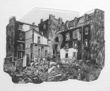 Gravures & estampes intitulée "Tout Doit Disparait…" par Anna Shibanova, Œuvre d'art originale, Eau-forte