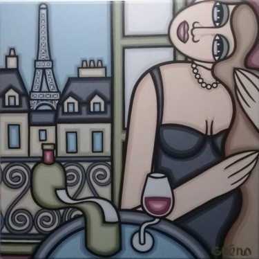 Peinture intitulée "Paris, Bordeaux et…" par Guena, Œuvre d'art originale, Acrylique