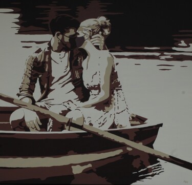 Painting titled "First date in Coron…" by Peter Seminck, Original Artwork, Acrylic
