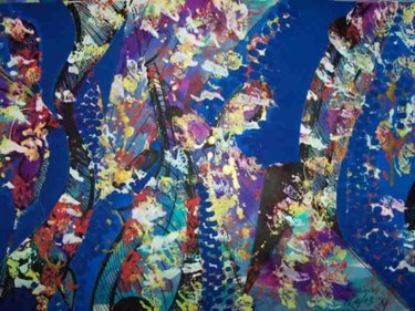 Espaces Variation bleue 绘画 标题为“Espaces Variation b…” 由Diane Medus, 原创艺术品, 丙烯