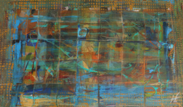 Peinture intitulée "MADRAS" par Lénon B, Œuvre d'art originale, Acrylique Monté sur Châssis en bois