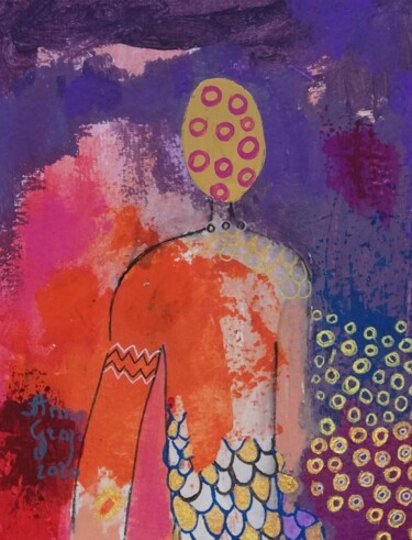 Peinture intitulée "Touffeur d'août" par Anna Grazi, Œuvre d'art originale, Acrylique