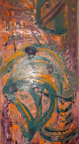 Schilderij getiteld "Revolta da Natureza" door Emanuel Bruno Andrade, Origineel Kunstwerk, Olie