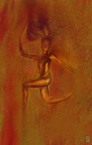 数字艺术 标题为“DANSEUSE  DANCING W…” 由Hélène Patris, 原创艺术品, 数字油画