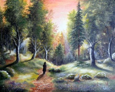 Peinture intitulée "Seul au monde" par Gérard Jéhin, Œuvre d'art originale, Huile