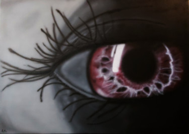 绘画 标题为“Red Iris 2020” 由Matthias Lietz, 原创艺术品, 喷枪
