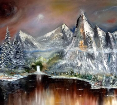 绘画 标题为“Lake of Mysterious…” 由Arthur Savachenko, 原创艺术品, 油