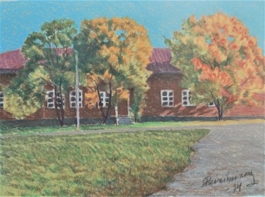 Drawing titled "Syksy" by Ari Reinikainen, Original Artwork, Pastel