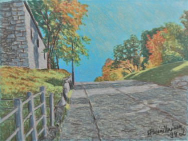 Drawing titled "Ylämäki" by Ari Reinikainen, Original Artwork, Pastel