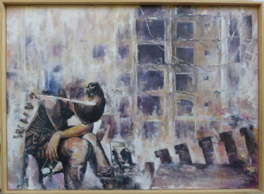 REFUGIADO 1 Peinture intitulée "REFUGIADO 1" par Ana María Gonzalez Jimenez, Œuvre d'art originale, Acrylique