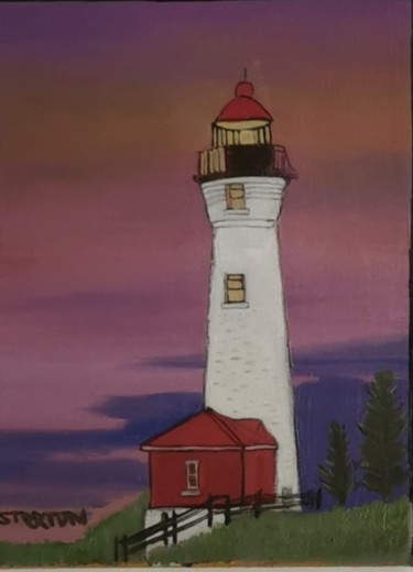 Peinture intitulée "Phare" par Sebastian Ponchaut (sterton), Œuvre d'art originale, Huile