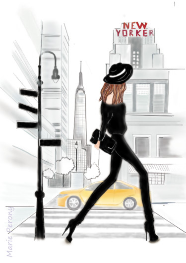 제목이 "New York inspired…"인 미술작품 Marie Perony로, 원작, 디지털 페인팅
