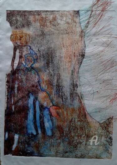 Gravures & estampes intitulée "Ici pas des héros!" par Lilli Deutsch, Œuvre d'art originale, Eau-forte