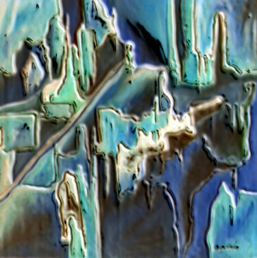 Peinture intitulée "sombras do passado…" par Antonio Guimaraes, Œuvre d'art originale, Embossage