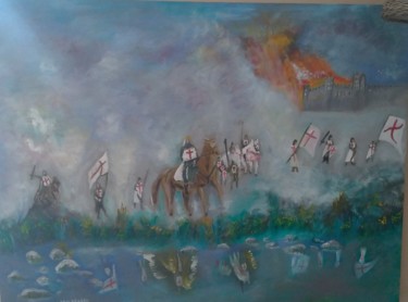 Painting titled "Templários" by Marcos Henrique Mello, Original Artwork, Oil