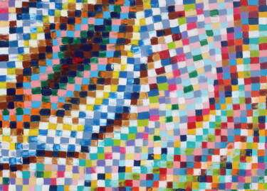 Painting titled "Jogo de cores" by Emanuel Aguiar, Original Artwork, Acrylic