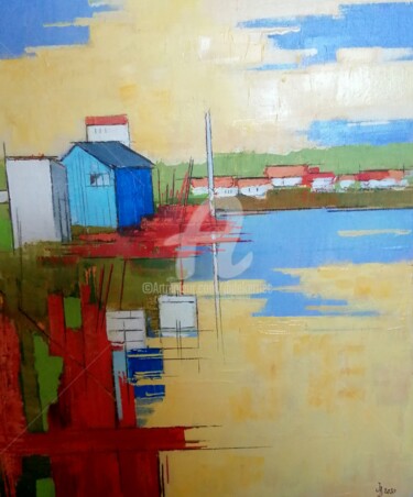 Peinture intitulée "Mornac" par James Burgevin, Œuvre d'art originale, Acrylique