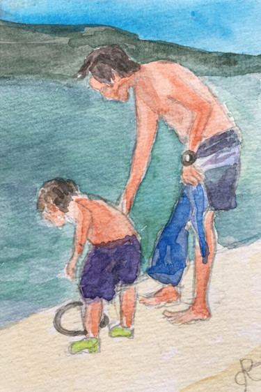 Juillet à Duingt - 2 Dessin intitulée "Juillet à Duingt - 2" par Camille Rouschmeyer, Œuvre d'art originale, Crayon